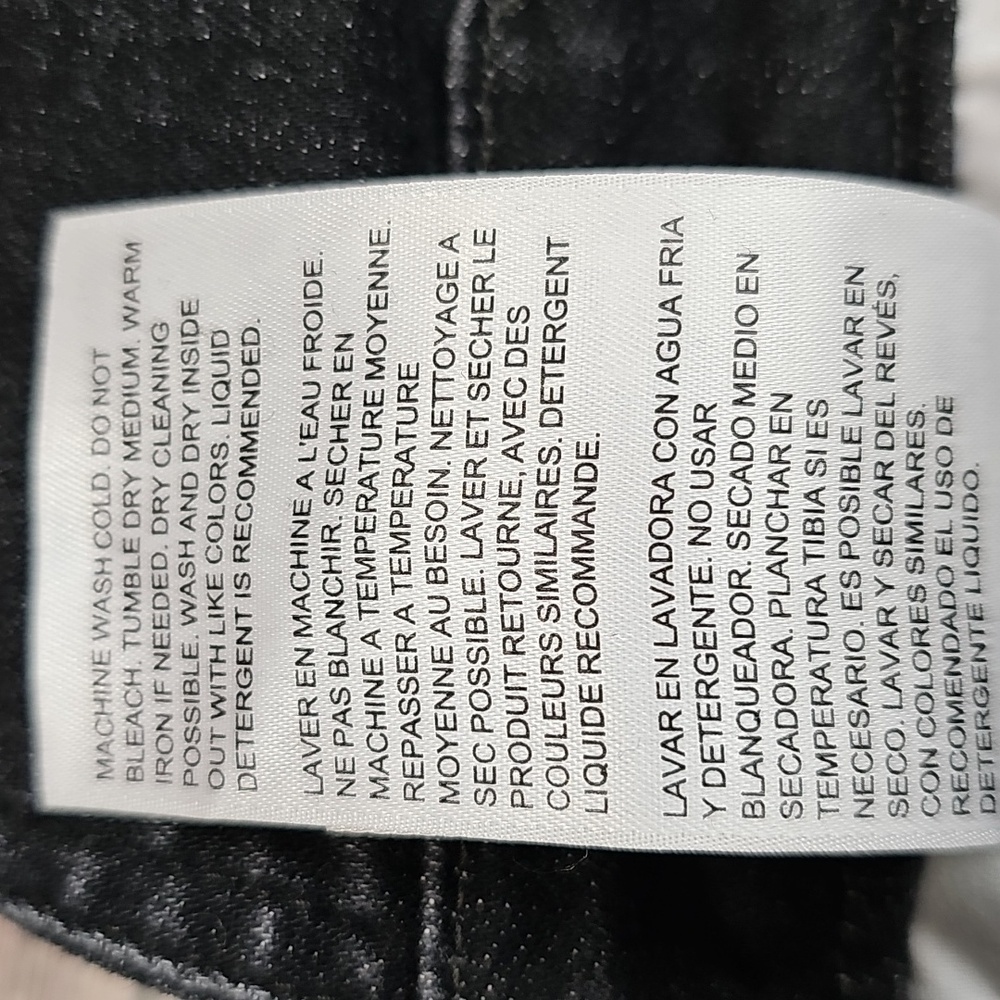LEVI'S BLACK PREMIUM DENIM SKINNY ANKLE BIB OVERALLS - Picture 14 of 15